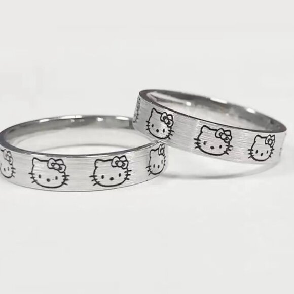 Hello Kitty 🌸 Adjustable ring Silver Fashion (1 ring) adorable - Picture 11 of 12